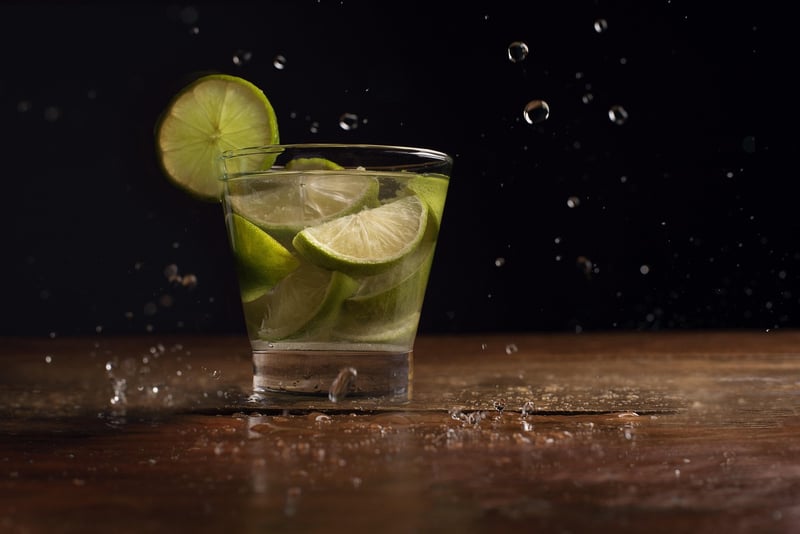 Spicy Mango Caipirinhas
